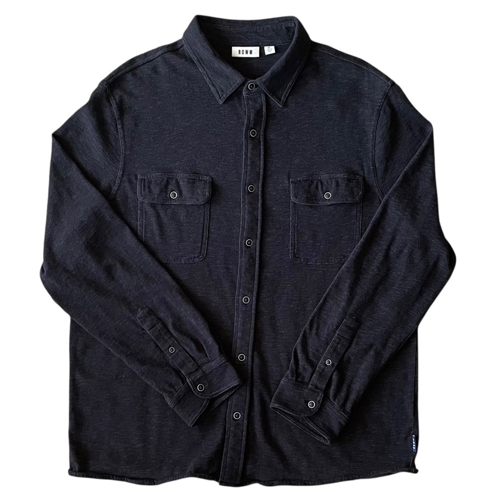 Black button down shirt by ROWM. Sz XL.